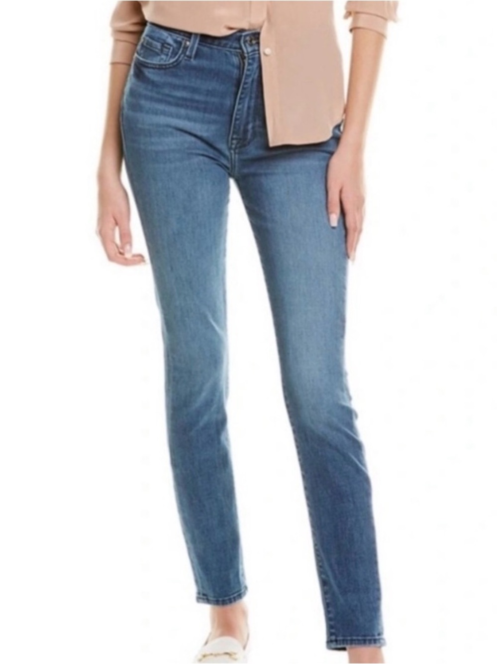 7 For All Mankind Skinny Jeans in Medium Blue Wash